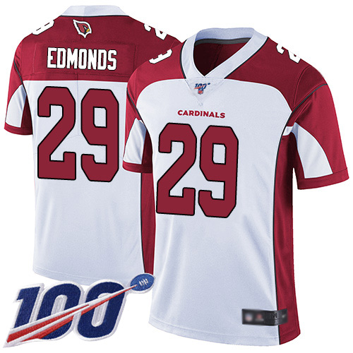 Arizona Cardinals Limited White Men Chase Edmonds Road Jersey NFL Football 29 100th Season Vapor Untouchable